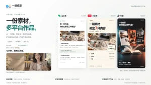 一源成章 · 多平台创作介绍，宣传与界面示意